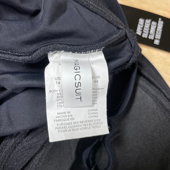 Magicsuit NWT Celine Black Swim Dress 6008007 Size 14 Wireless Bra Slimming - Picture 6 of 12